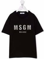 MSGM Kids t-shirt à logo imprimé - Noir