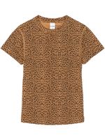 RE/DONE t-shirt en coton à imprimé léopard - Marron