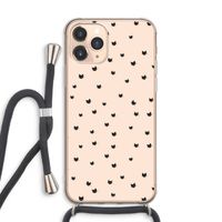 Kleine kattenkopjes: iPhone 11 Pro Max Transparant Hoesje met koord