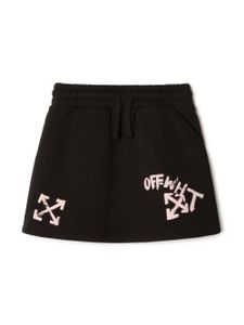 Off-White Kids minijupe en coton Paint Script - Noir