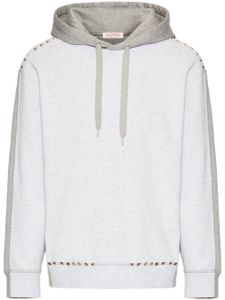 Valentino Garavani hoodie à ornements Rockstud - Gris