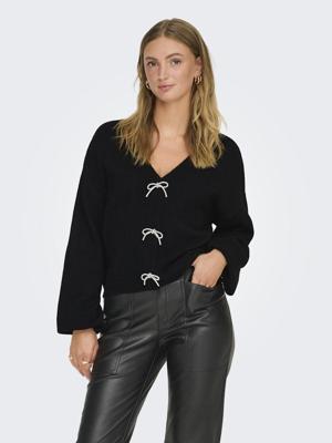 Only Onldonna Ls V-neck Pullover Ex Knt 15343634 Trui Black