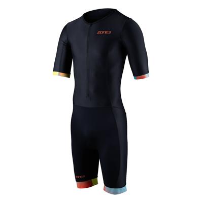 Zone3 Activate plus korte mouw trisuit zwart/neon heren
