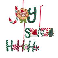 Ornament claydgh woord l9cm - Kurt s adler