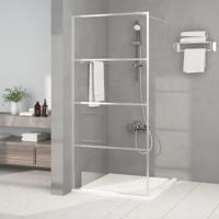 VidaXL Inloopdouchewand 90x195 cm transparant esg-glas zilverkleurig