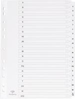 Pergamy tabbladen met indexblad, ft A4, 11-gaatsperforatie, A-Z met 20 tabs