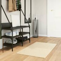 VidaXL Vloerkleed huarte laagpolig zacht wasbaar 60x110 cm crème