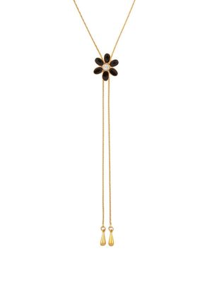 Susan Caplan Vintage collier sautoir à breloque fleur (années 1990) - Or