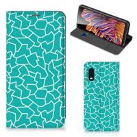 Samsung Xcover Pro | Bookcase | Cracks Blue
