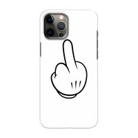 Middle finger white: Volledig geprint iPhone 12 Pro Max Hoesje
