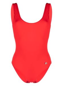 Dolce & Gabbana maillot de bain à plaque logo - Rouge