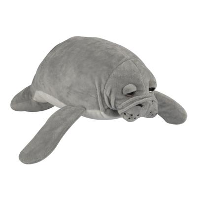 Knuffeldier Zeekoe - zachte pluche stof - premium kwaliteit knuffels - grijs - 39 cm