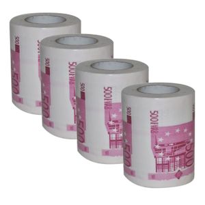 4x Rollen 500 euro toiletpapier