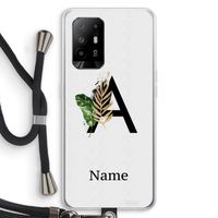 Charcoal Flora: Oppo A94 5G Transparant Hoesje met koord