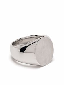 Tom Wood bague Oval Satin en argent sterling