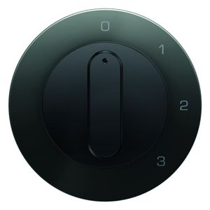 Berker draaiknop 3 standenschakelaar R1 R3 zwart 10962045