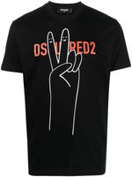 DSQUARED2 t-shirt à logo imprimé - Noir - thumbnail