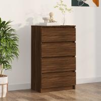Dressoir 60x35x98,5 cm bewerkt hout bruin eikenkleur