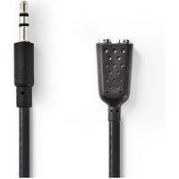 Stereo-Audiokabel | 3,5 mm Male - 2x 3,5 mm Female | 0,2 m | Zwart [CAGB22100BK02]