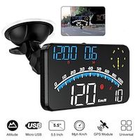 digitale gps snelheidsmeter, universele auto hud head-up display met snelheid mph, vermoeidheid rijden herinnering, overspeed alarm hd display, voor alle voertuigen Lightinthebox