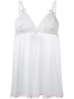 Folies By Renaud nuisette "Antoinette Babydoll" - Blanc - thumbnail