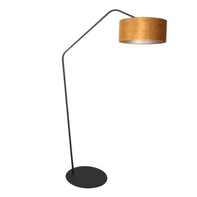 Steinhauer VloerlampZig-Zag zwart met gouden kap Ø 40cm - 4241ZW