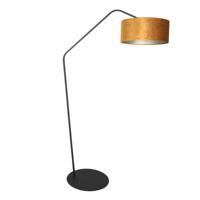Steinhauer VloerlampZig-Zag zwart met gouden kap Ø 40cm - 4241ZW