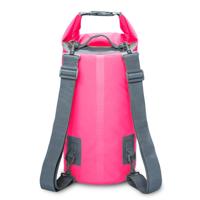 Outdoor waterdichte droge dubbele schouderband zak droge zak capaciteit: 20L (roze)