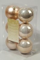 6 kerstballen parel 80 mm - Ksd