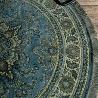 Dutchbone Rond Vloerkleed 'Bodega' 175cm, kleur Green Dutchbone Rond Vloerkleed 'Bodega' 175cm, kleur Green