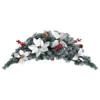 Kerstboog met LED-lampjes 90 cm PVC groen - thumbnail