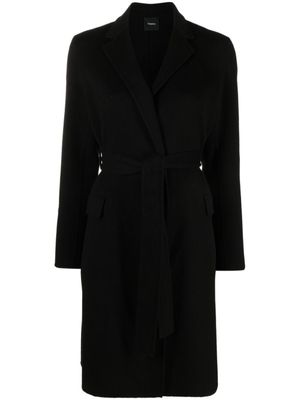 Theory manteau à taille ceinturée - Noir
