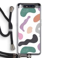 Memphis Shapes: Samsung Galaxy A80 Transparant Hoesje met koord