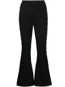 Izaak Azanei pantalon évasé à ornements - Noir