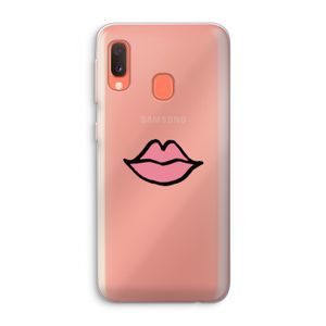 Kusje: Samsung Galaxy A20e Transparant Hoesje