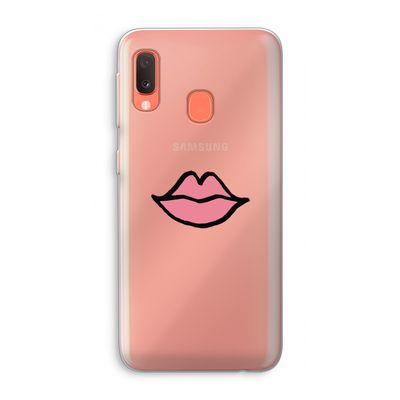 Kusje: Samsung Galaxy A20e Transparant Hoesje