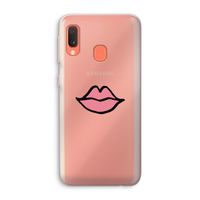 Kusje: Samsung Galaxy A20e Transparant Hoesje