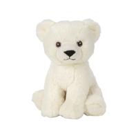 Nature planet Pluche knuffel ijsbeer - wit - 19 cm - ijsberen - pooldieren knuffel