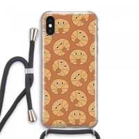 Croissant: iPhone XS Max Transparant Hoesje met koord