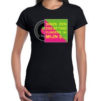 Disco verkleed t-shirt voor dames - doe maar lekker 80s party - zwart - jaren 80 feest/carnaval