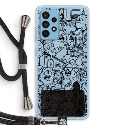 Vexx Black City : Samsung Galaxy A52 Transparant Hoesje met koord