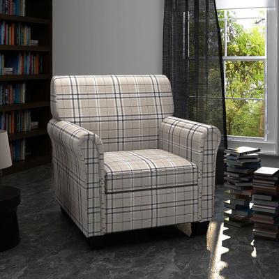 Fauteuil met kussen stof crme