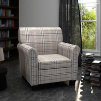 Fauteuil met kussen stof crme