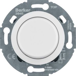 Berker glasserie/palazzo bijpostdimmer voor 1930 universele draaidimmer polarwit