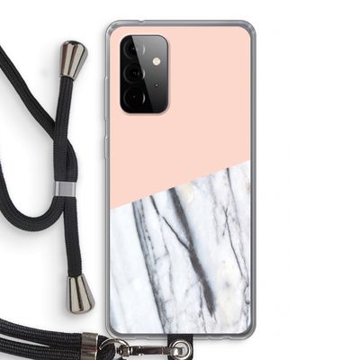 A touch of peach: Samsung Galaxy A72 5G Transparant Hoesje met koord
