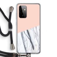 A touch of peach: Samsung Galaxy A72 5G Transparant Hoesje met koord