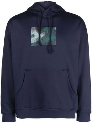 RASSVET hoodie en coton à imprimé graphique - Bleu