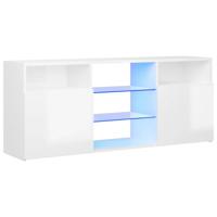 vidaXL Tv-meubel met LED-verlichting 120x30x50 cm hoogglans wit - thumbnail