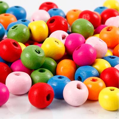 Creativ Company Houten kralen, d 8 mm, gatgrootte 1,5-2 mm, ca. 3100 stuk, diverse kleuren, 500 gr/ 1 zak