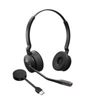 Jabra Engage 55 On Ear headset Telefoon DECT Stereo Zwart Volumeregeling, Microfoon uitschakelbaar (mute)